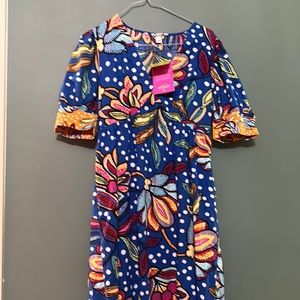 Tabitha Brown long blue floral summer dress